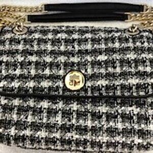 Kate Spade New York "Natalia" medium quilted tweed handbag with leather trim